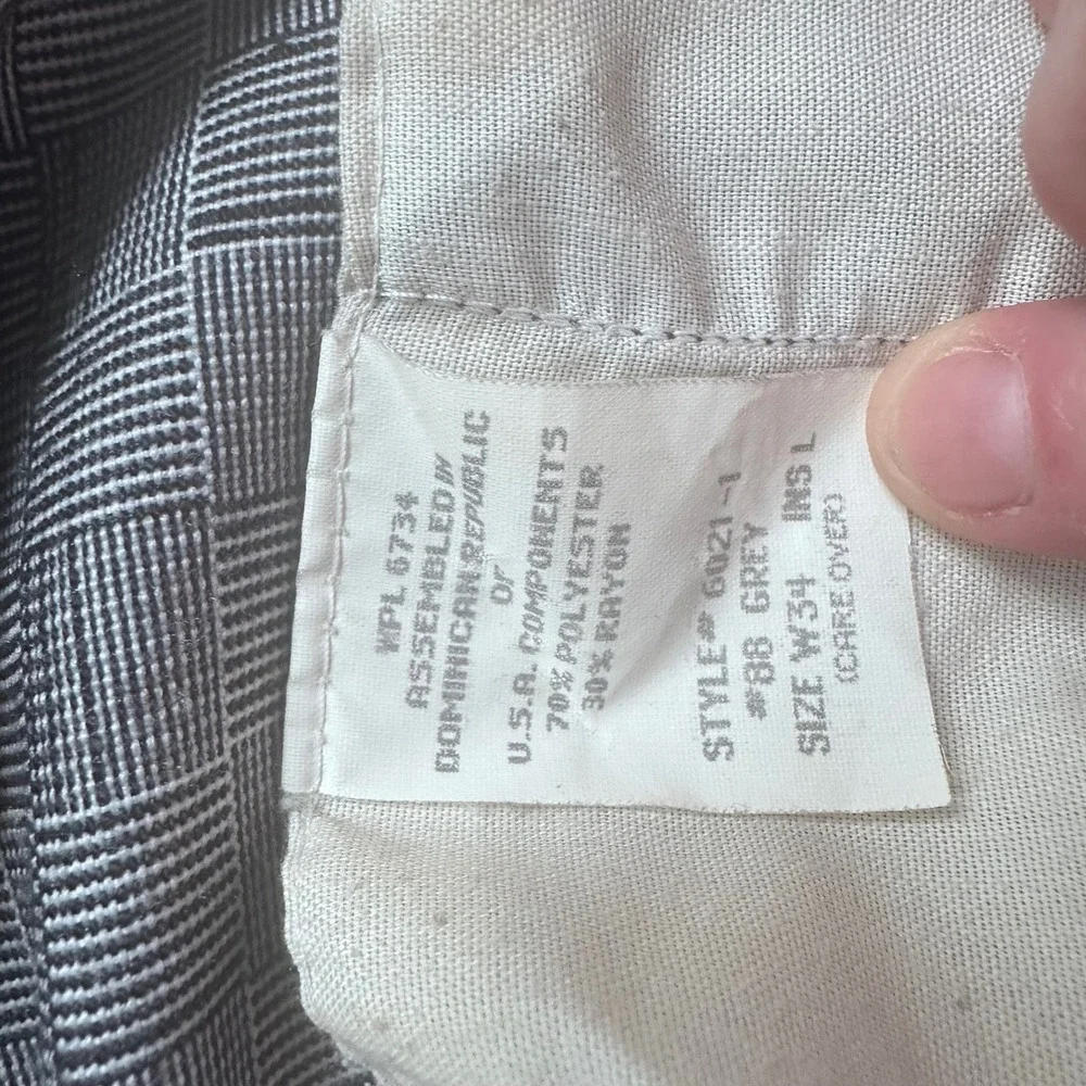 City Streets Men's Gray‎ Double Breasted Blazer Suit Size W34 Polyester Rayon